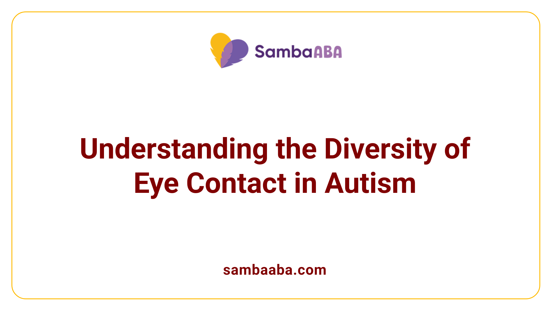 Understanding the Diversity of Eye Contact in Autism