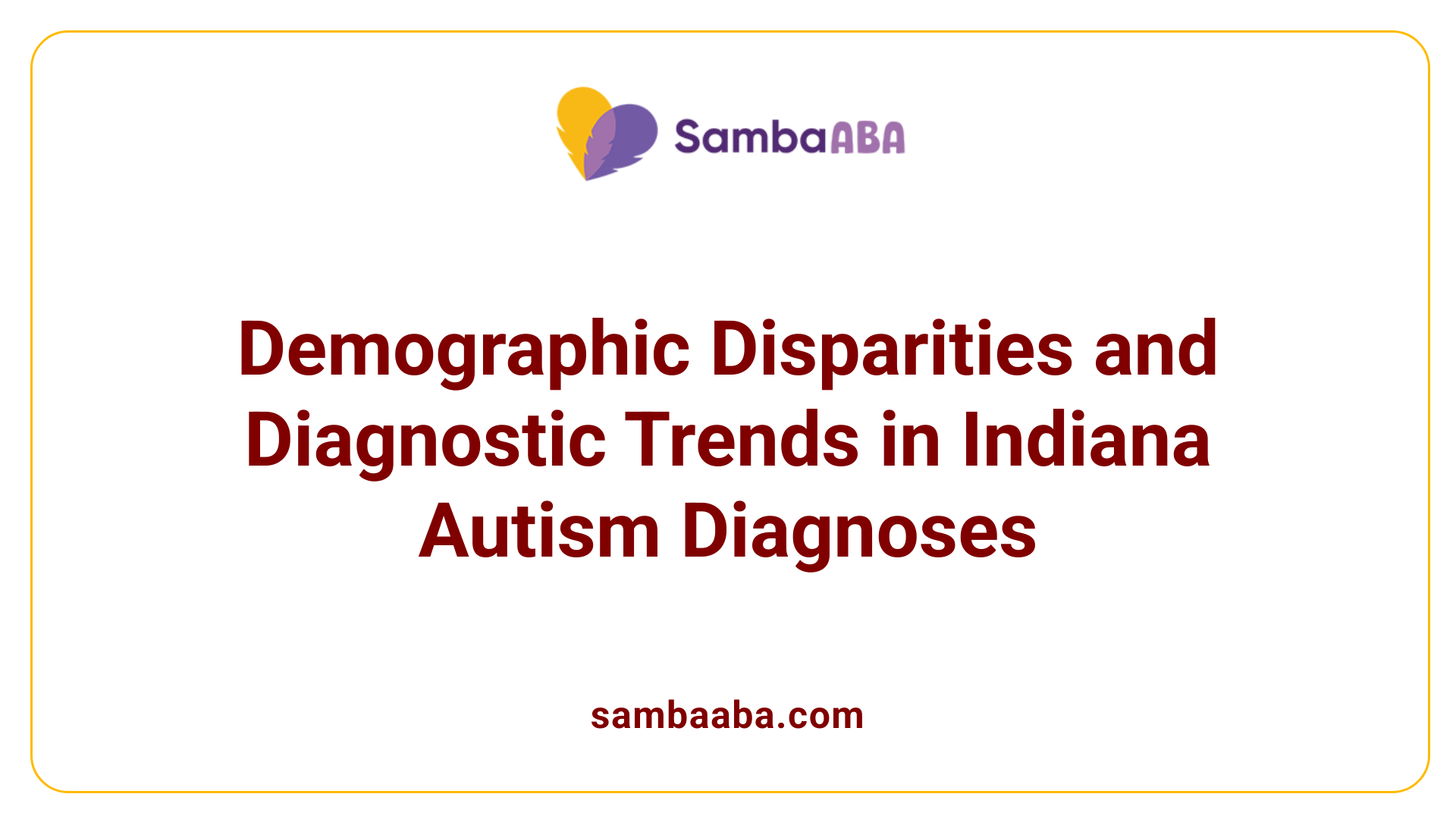 Demographic Disparities and Diagnostic Trends in Indiana Autism Diagnoses